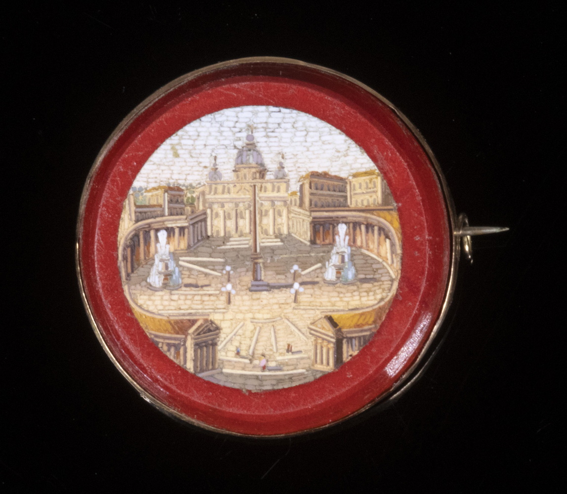 VICTORIAN MICROMOSAIC BROOCH Ca 302d4d