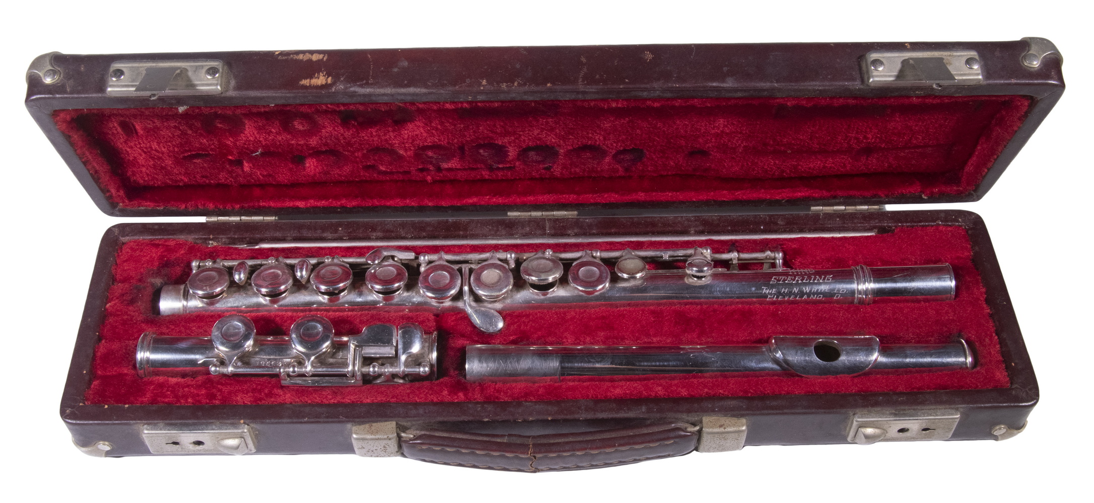 "KING" STERLING FLUTE BY H.N. WHITE