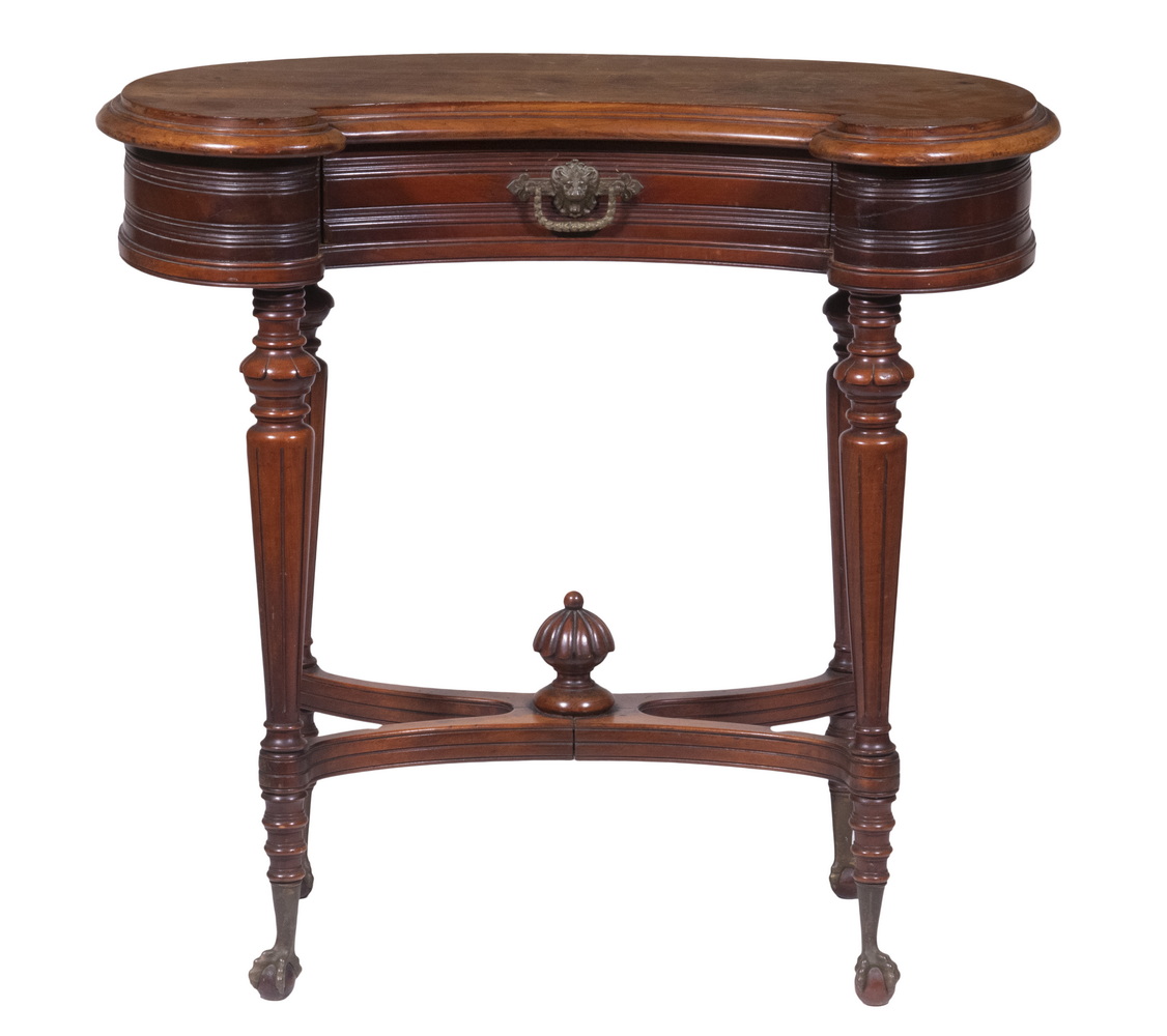 KIDNEY SHAPED VICTORIAN TABLE 19th 302da3