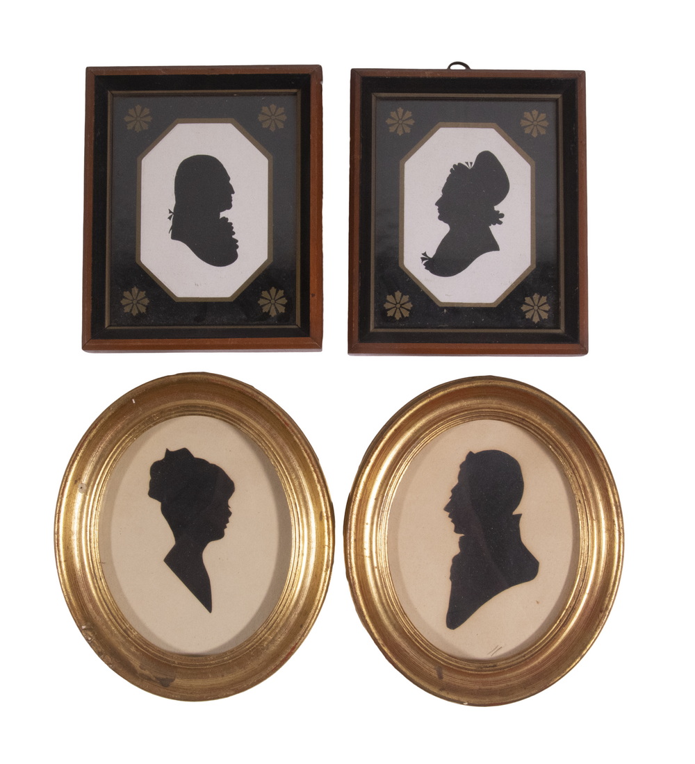 (2 PRS) SILHOUETTE PORTRAITS Including: