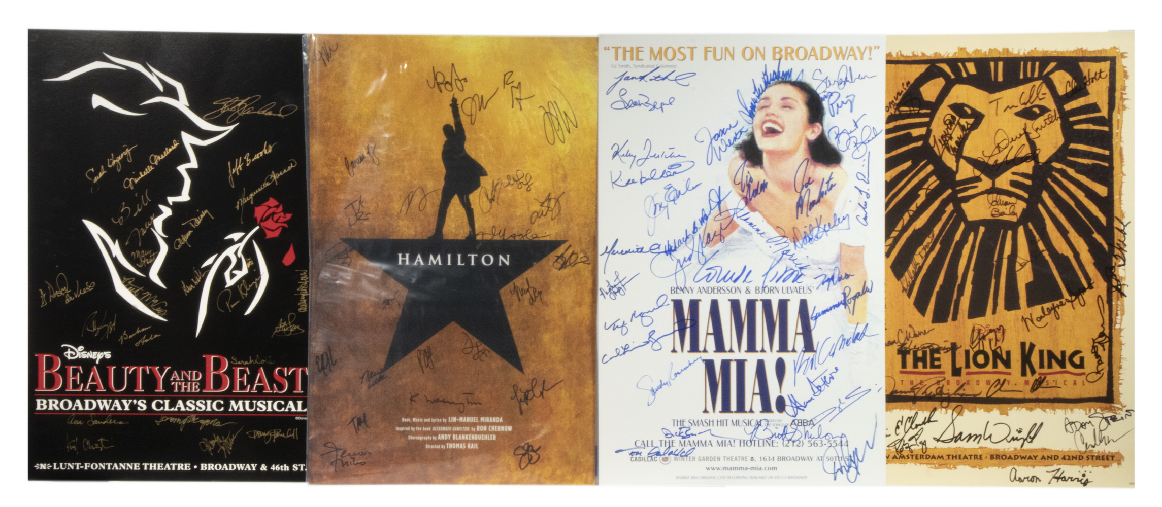  4 SIGNED BROADWAY MUSICAL POSTERS 302dce