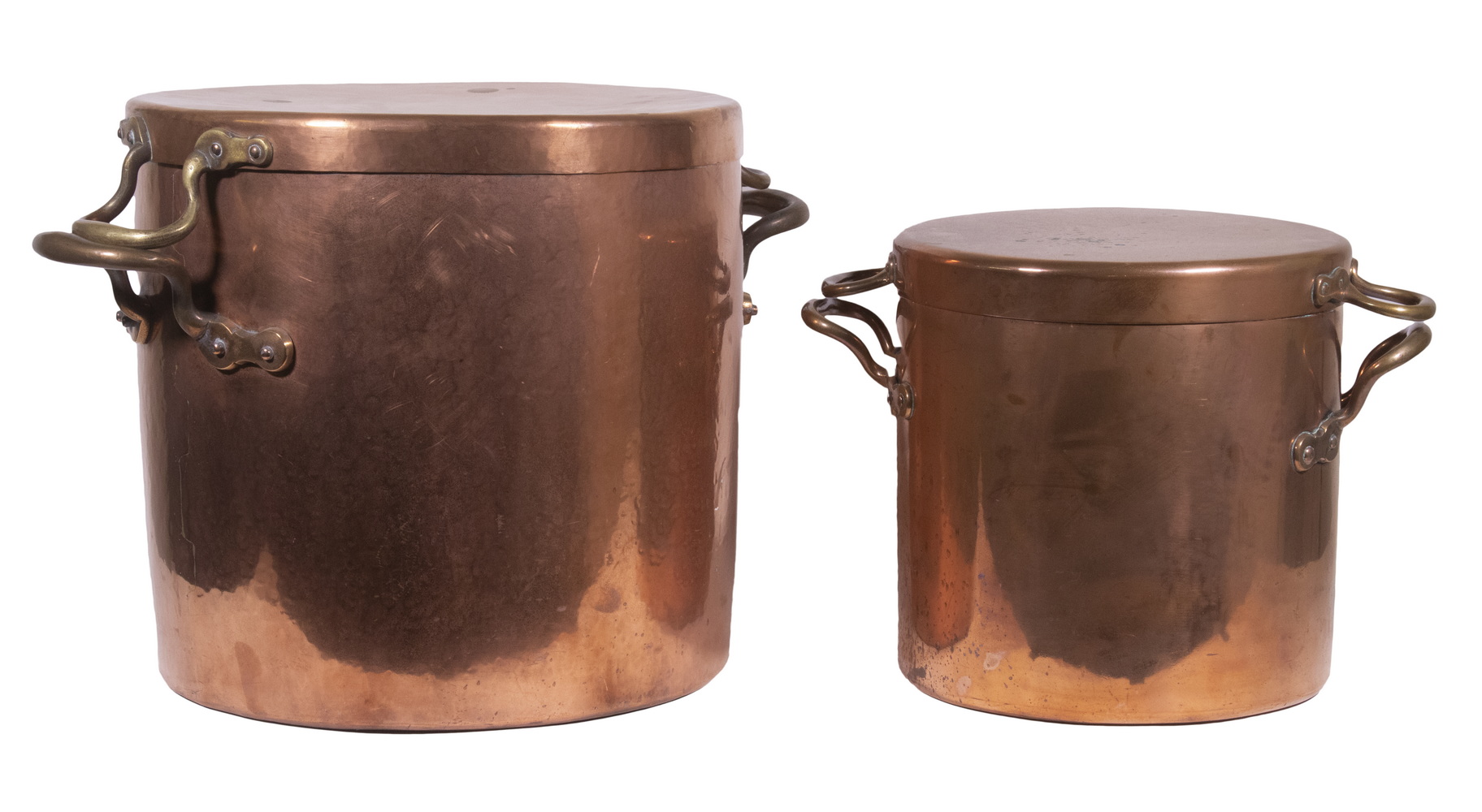 VICTORIAN COPPER COOKING POTS Lot 302dd0