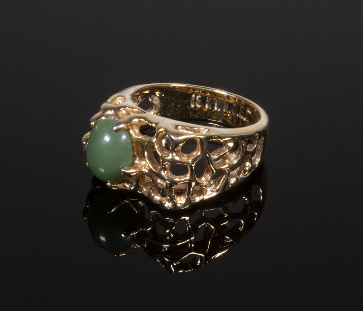 LADIES MODERN DESIGN JADE RING