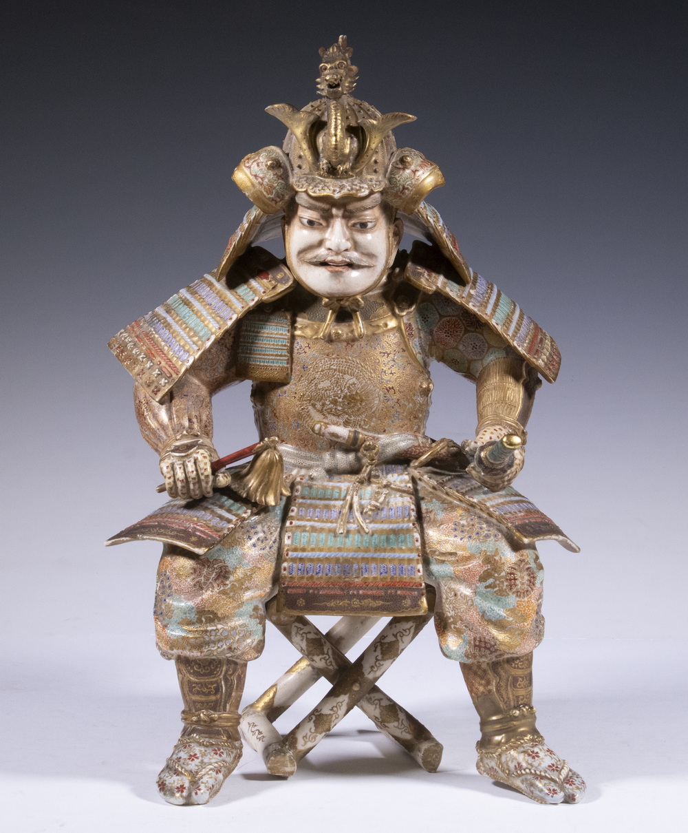 JAPANESE SATSUMA SAMURAI FIGURE 302df6