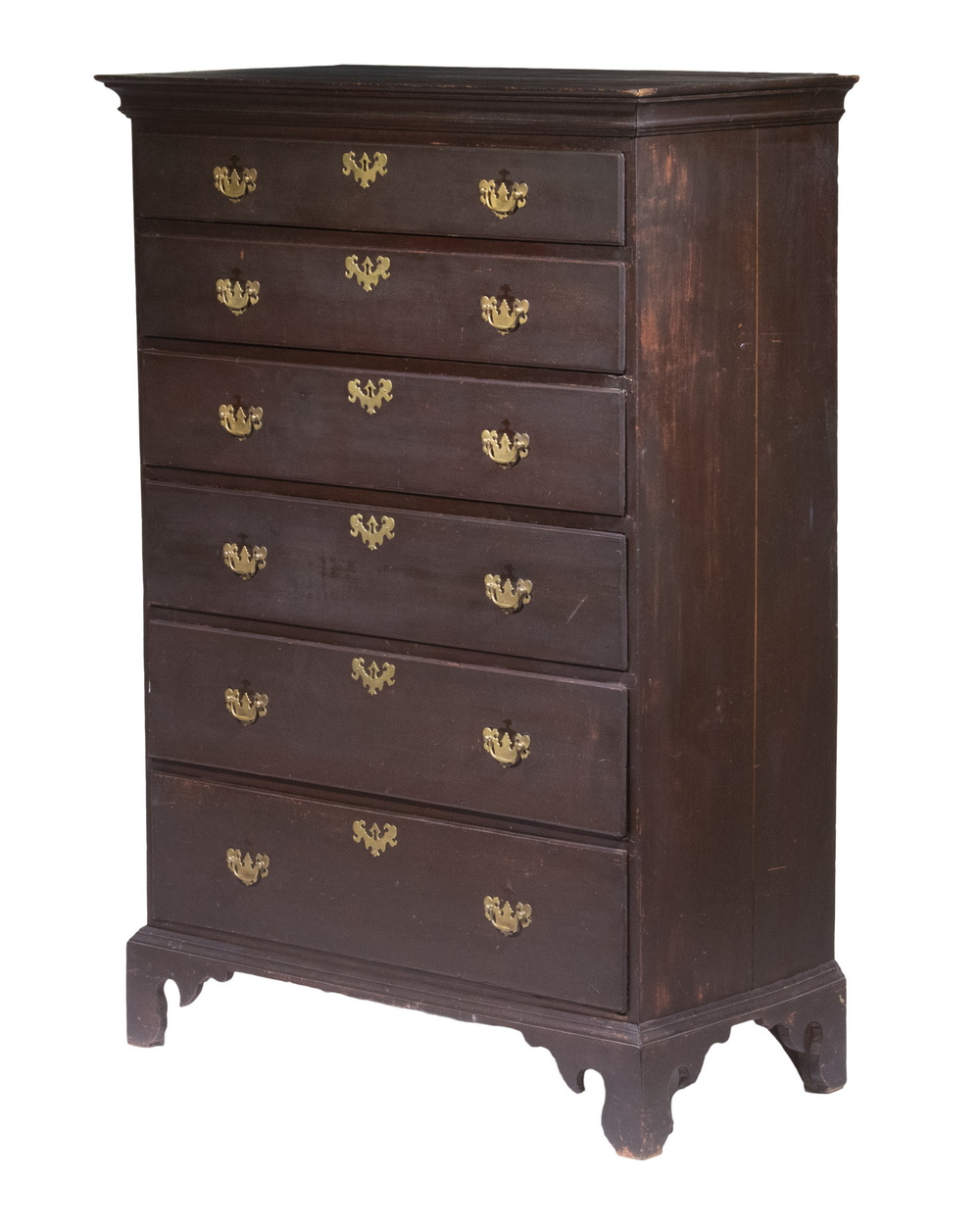 CHIPPENDALE PAINTED TALL CHEST