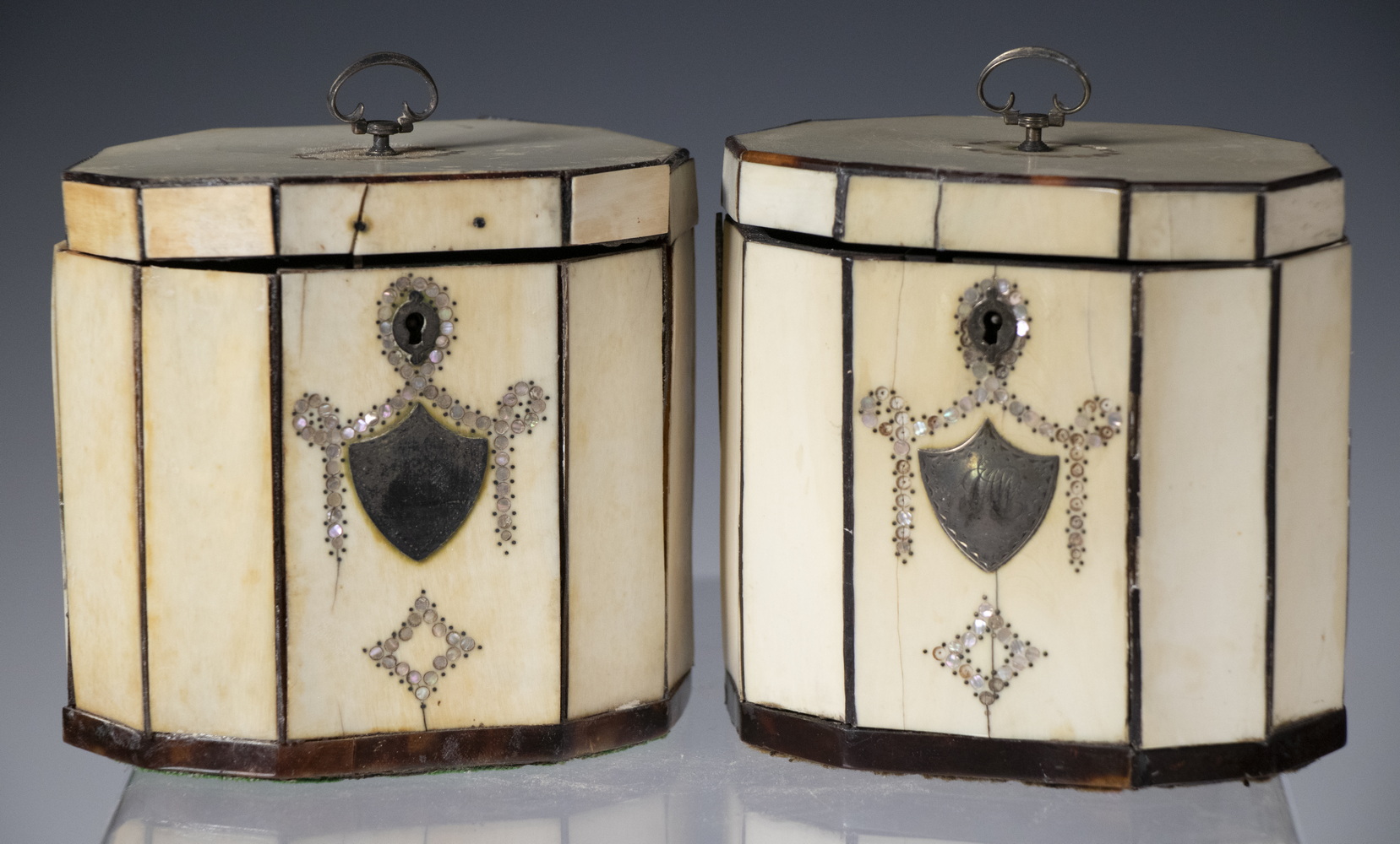 PR 18TH C. ENGLISH TEA CADDIES