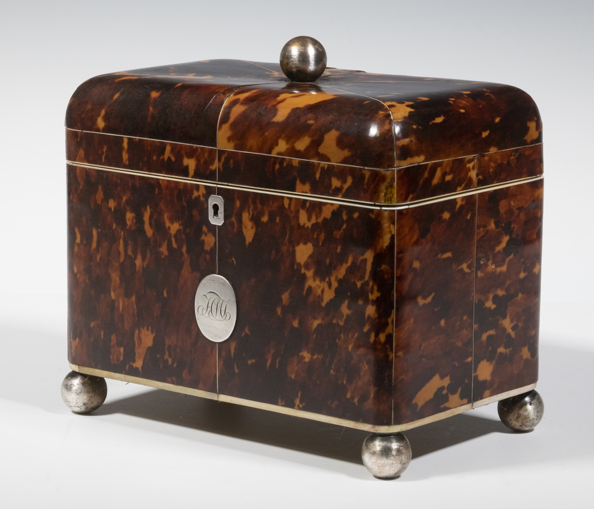 TORTOISESHELL TEA CADDY English 302eaa