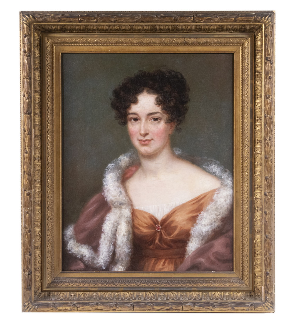 18TH C PORTRAIT OF A YOUNG WOMAN 302eb3