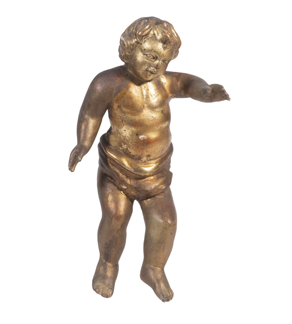 ITALIAN CARVED PUTTO Early Carved