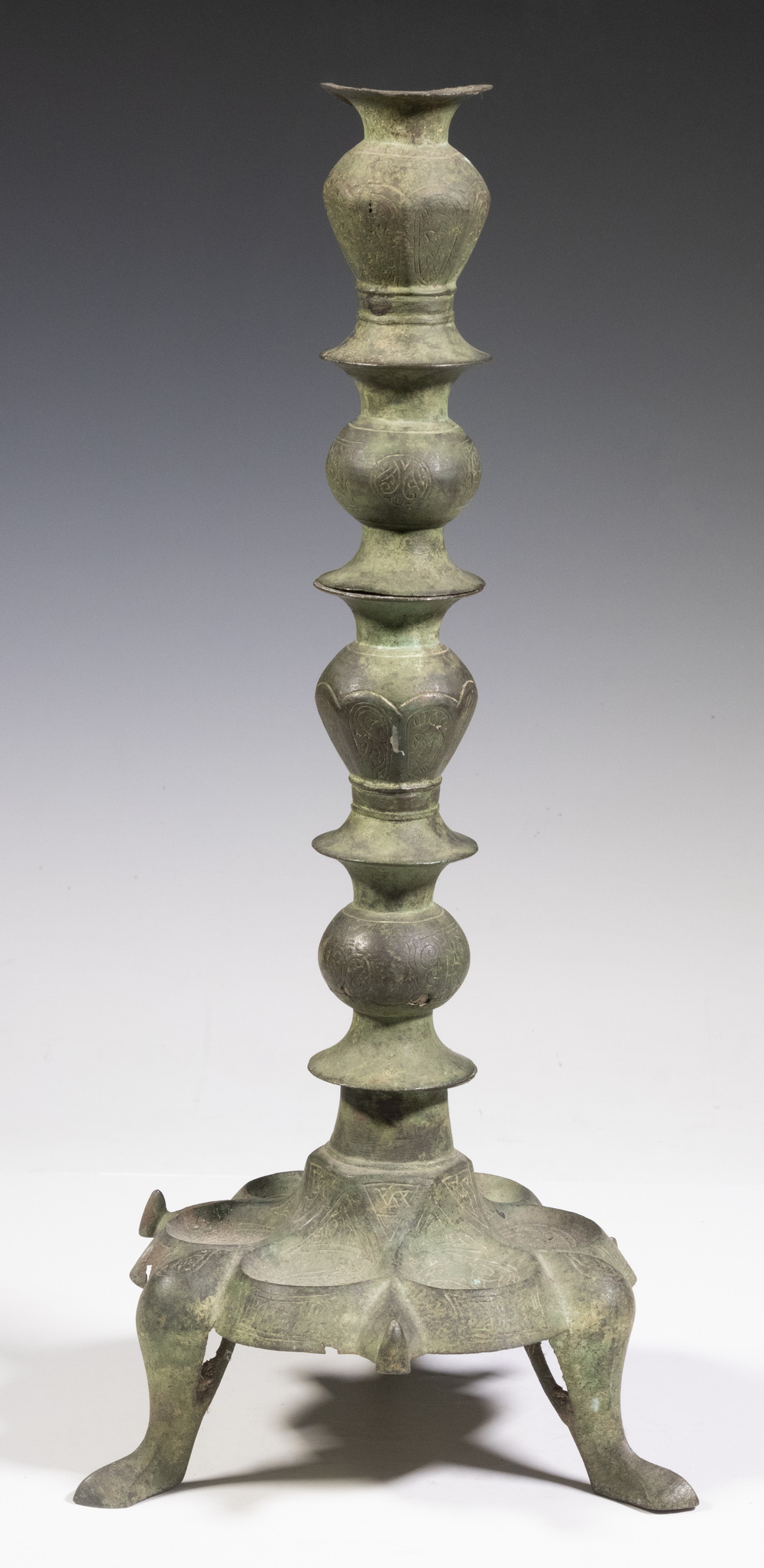 ANCIENT PERSIAN BRONZE CANDLESTICK 3rd-6th