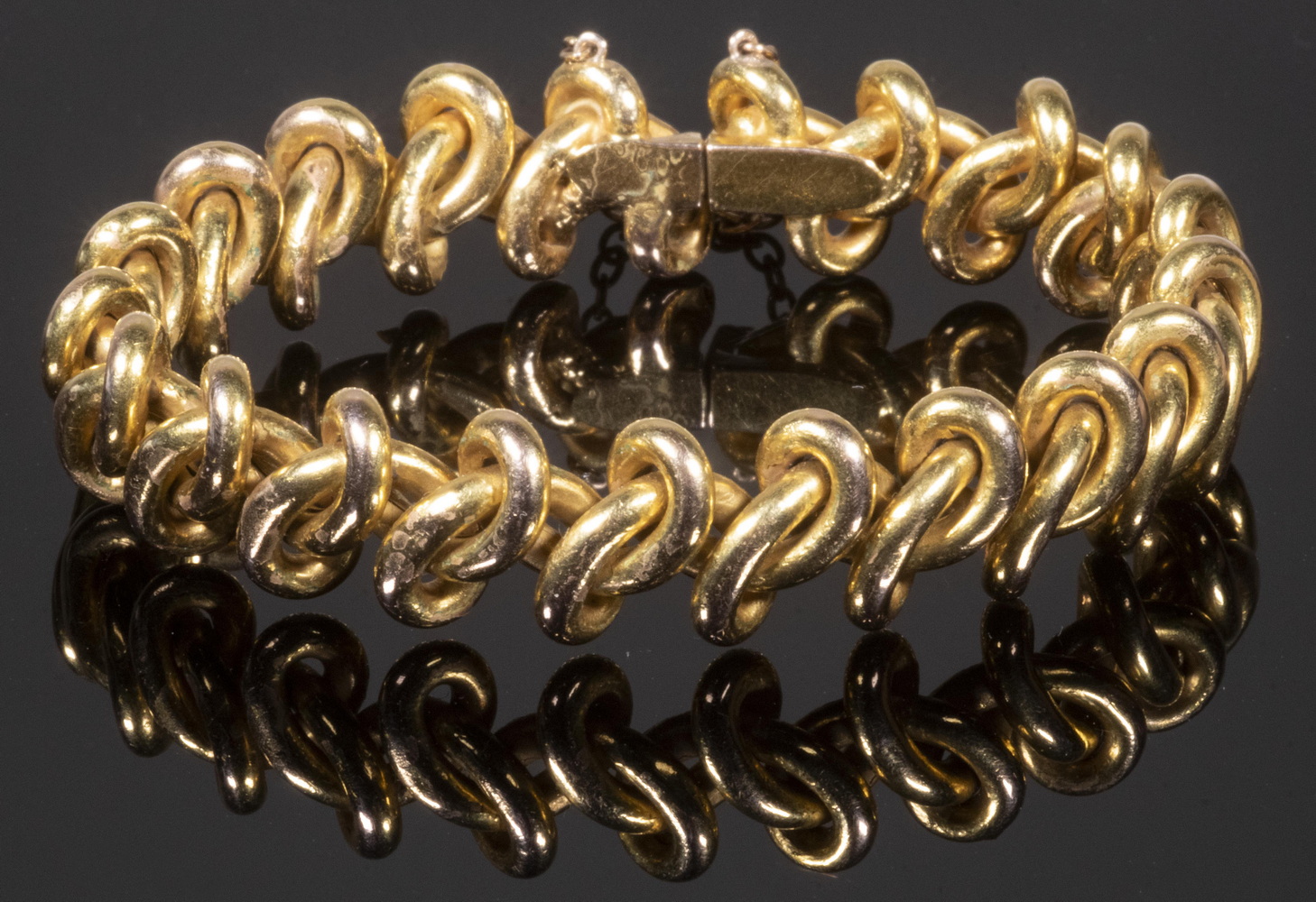 18K GOLD BRACELET Woven Yellow 302ffa