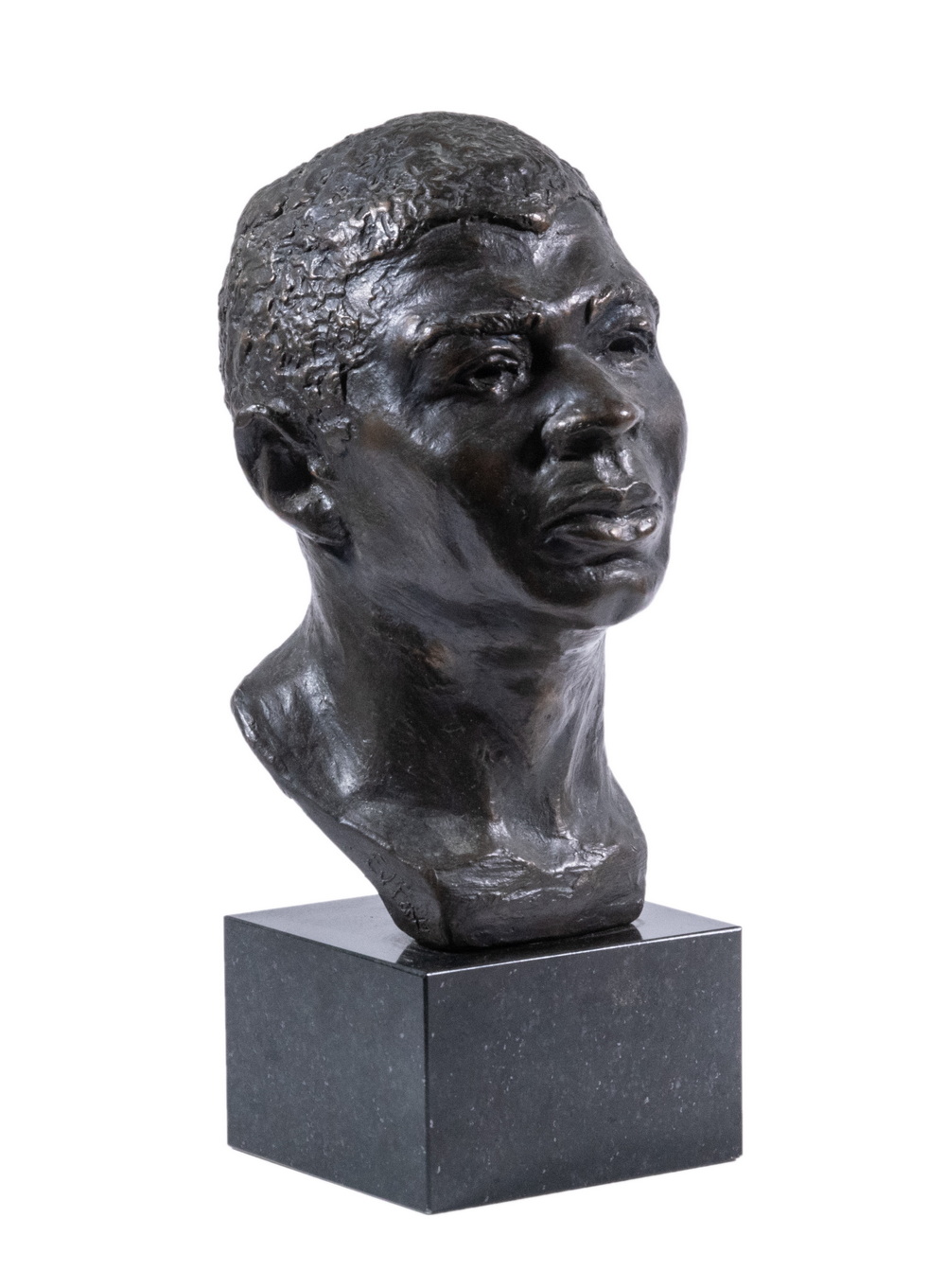 E.J. FOX BRONZE BUST SCULPTURE