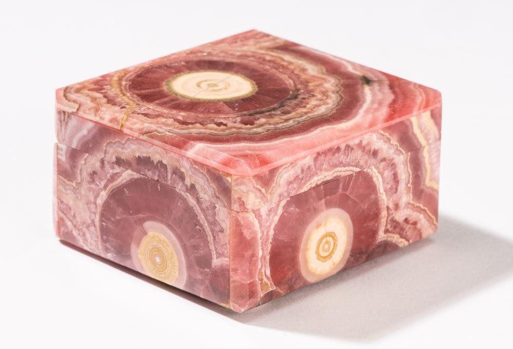 ITALIAN HINGED RHODOCHROSITE BOXItalian