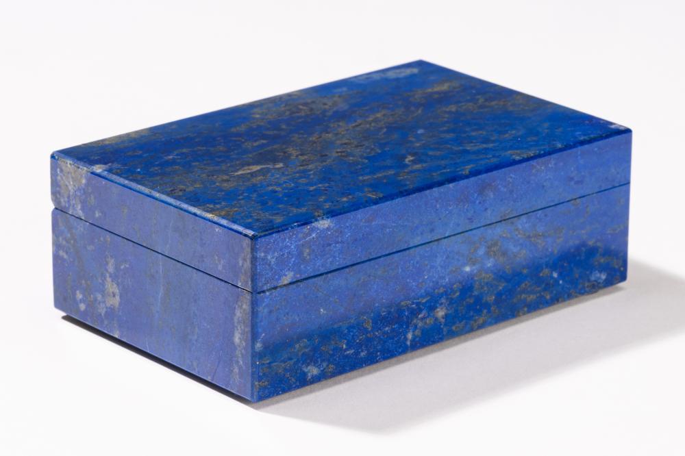 ITALIAN HINGED LAPIS LAZULI BOXItalian 3030c9