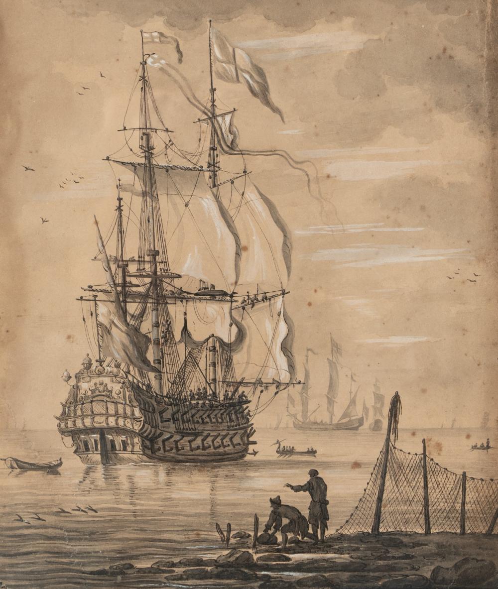 MANNER OF WILLEM VAN DE VELDE: PORT