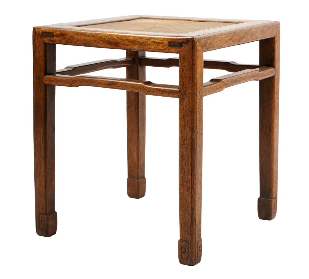 CHINESE HARDWOOD SQUARE STOOL18th 3030d5