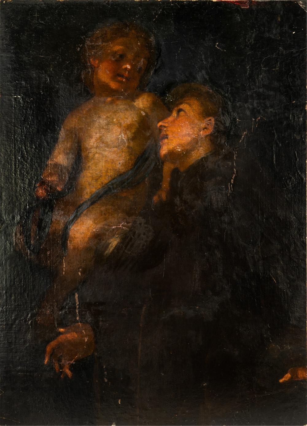 ARTIST UNKNOWN: WOMAN AND CHILDoil