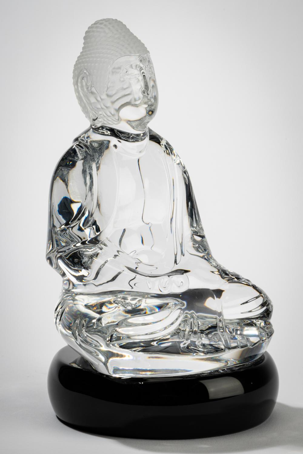 BACCARAT CRYSTAL BUDDHA FIGUREmarked  303136