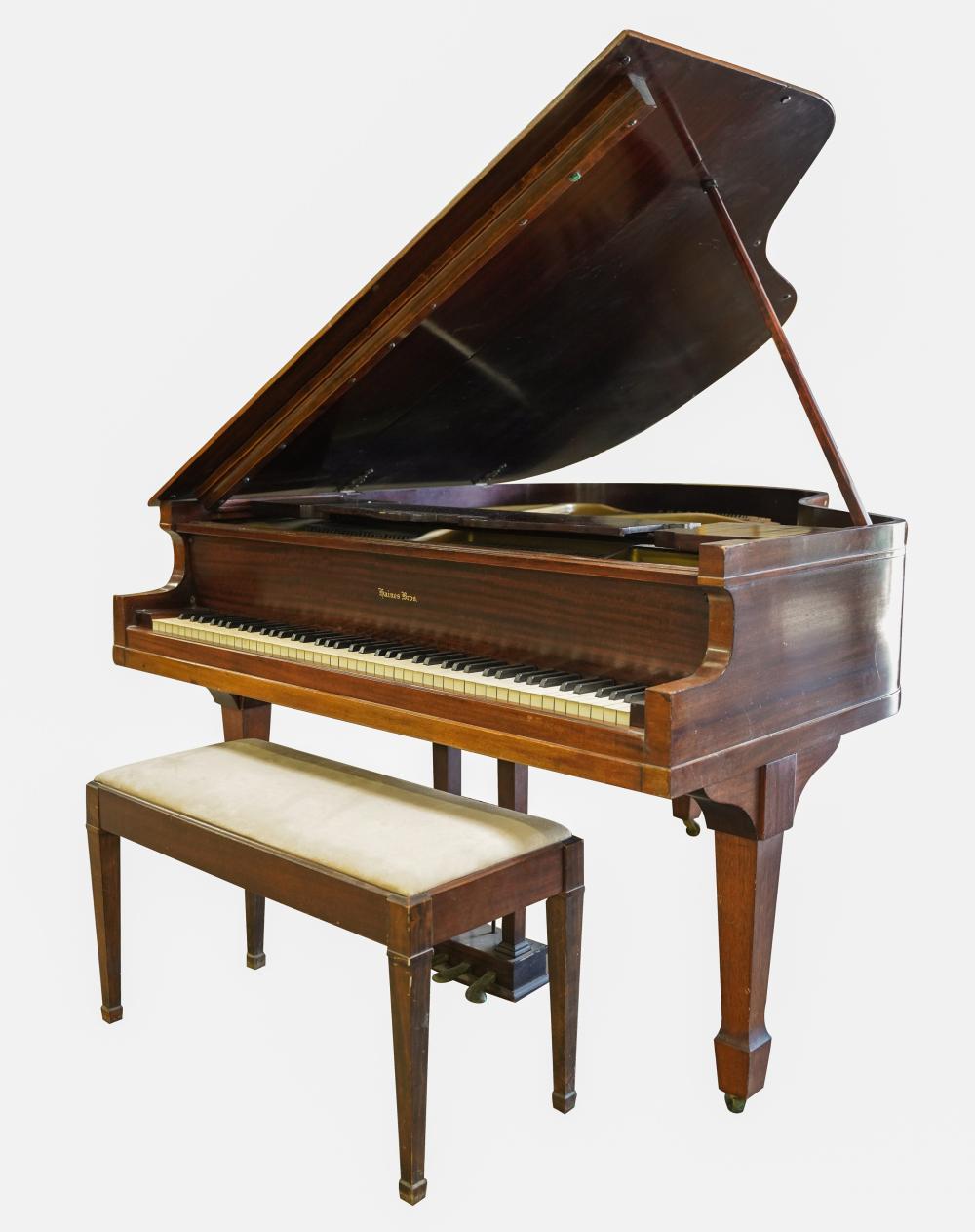 HAINES BROTHERS MAHOGANY GRAND PIANOcirca