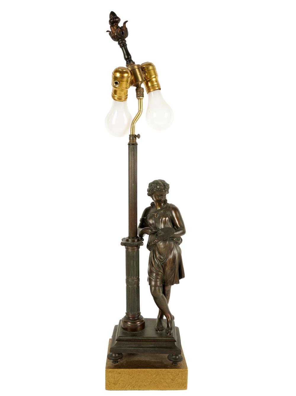 CLASSICAL-STYLE FIGURAL TABLE LAMPcast