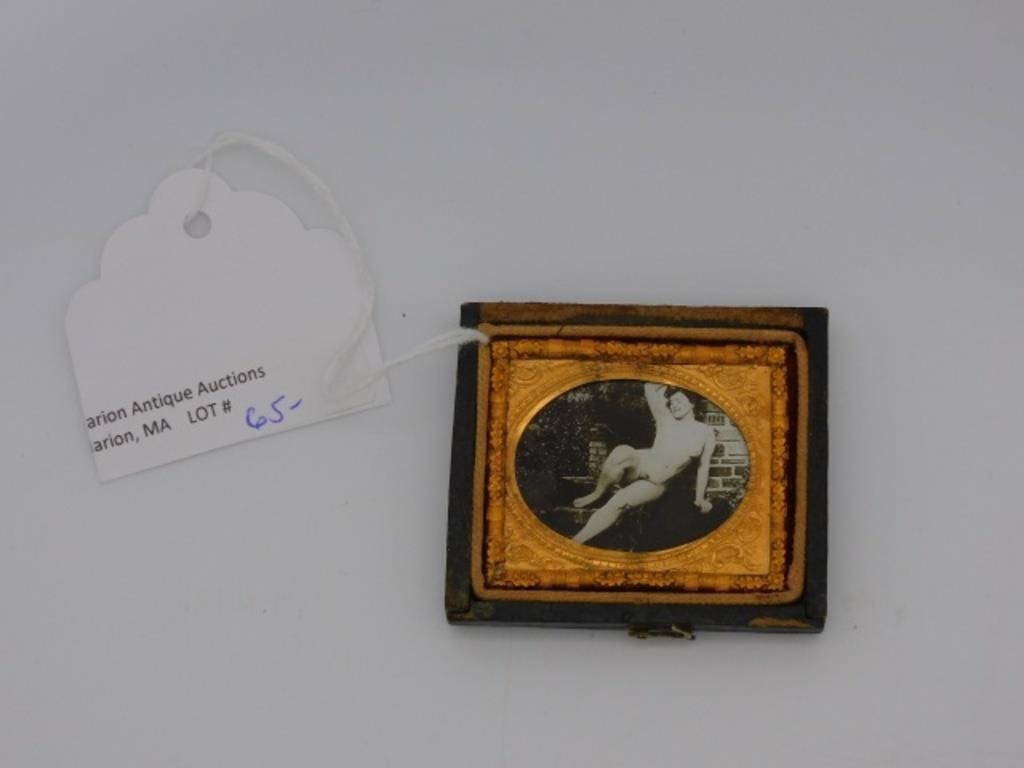 RARE EROTIC AMBROTYPE DEPICTING A NUDE