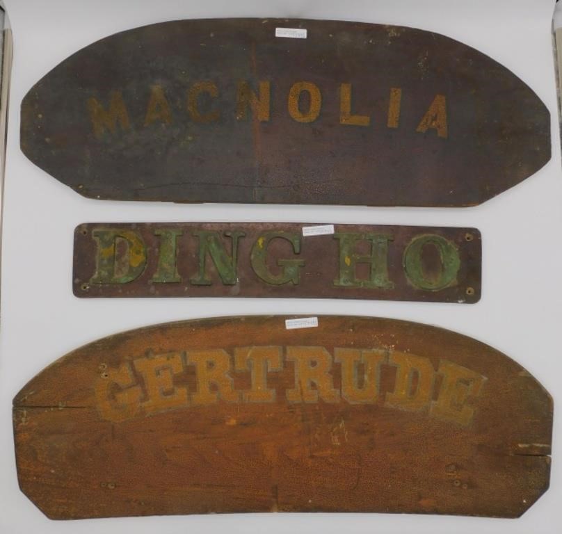 LOT OF (3) STERNBOARDS, LATE 19TH: