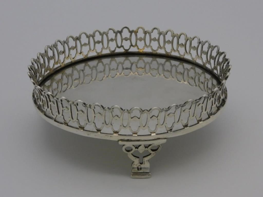 PORTUGUESE SILVER FOOTED DISH, EARLY