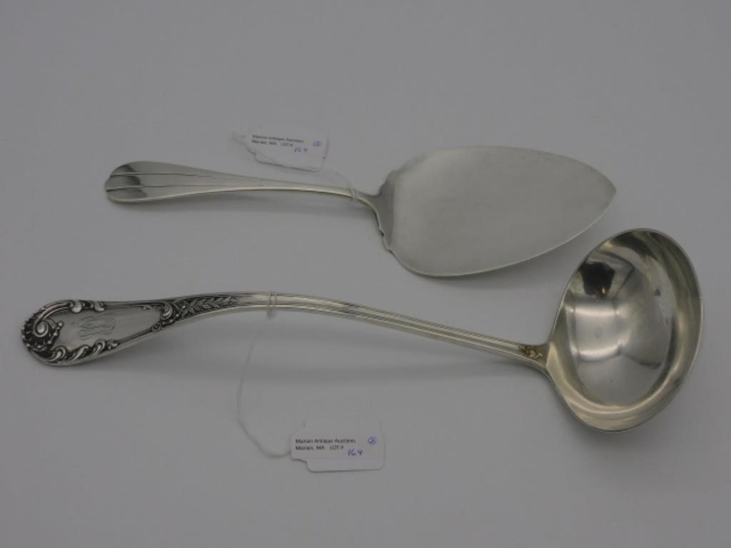 (2) STERLING SILVER SERVING PIECES,
