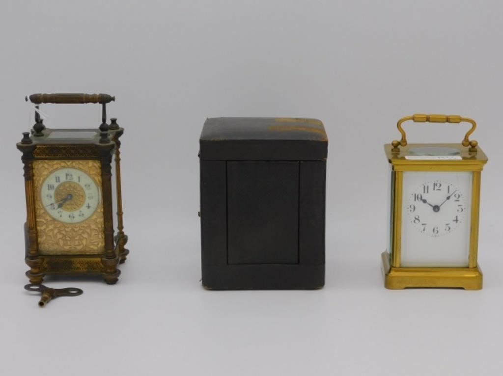 (2) FRENCH CARRIAGE CLOCKS, 19TH