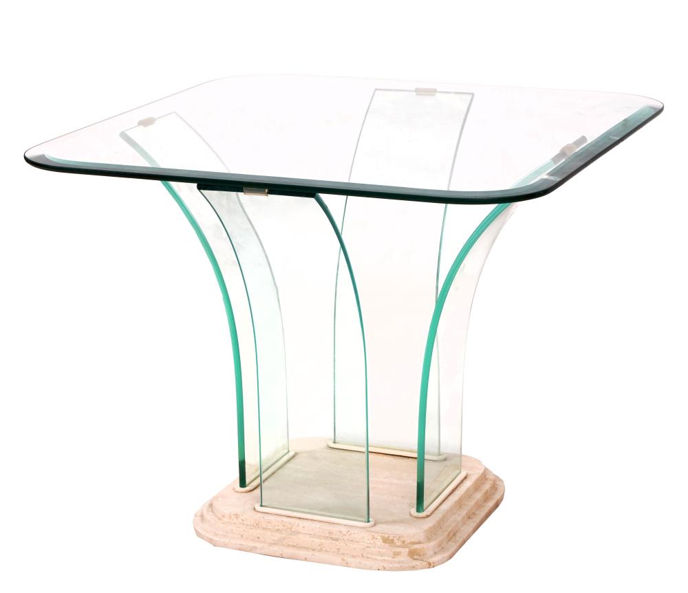 MODERNIST GLASS SIDE TABLEModernage 3032a1