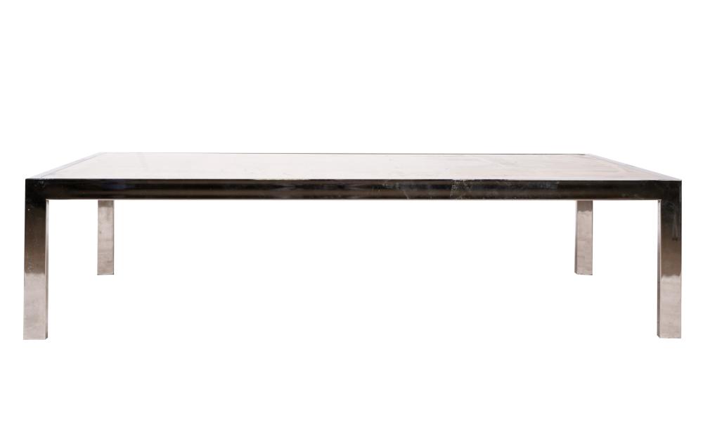 CHROME AND CANE COFFEE TABLEthe 3032a5