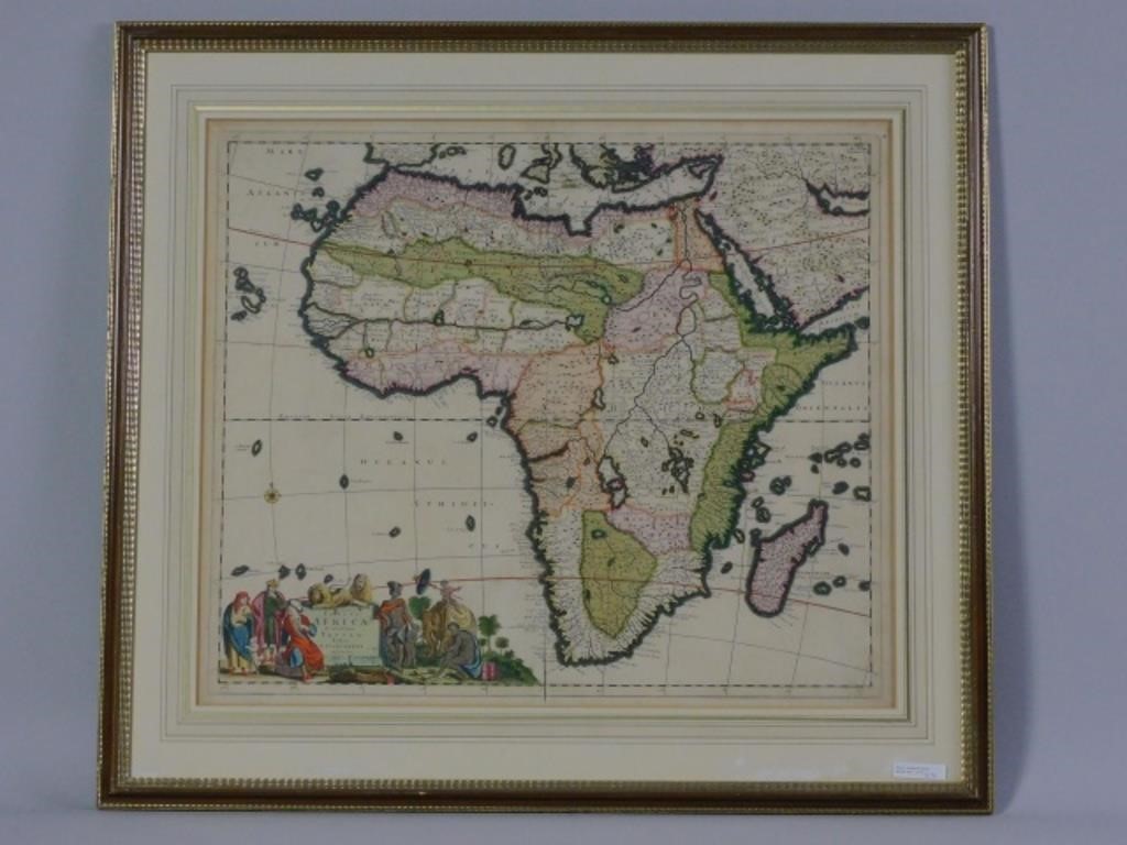 MAP OF AFRICA 1680 BY J DANCKERTS  30337d