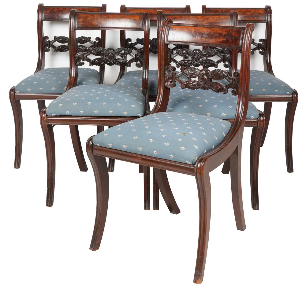 SET OF SIX REGENCY STYLE MAHOGANY 3033ec