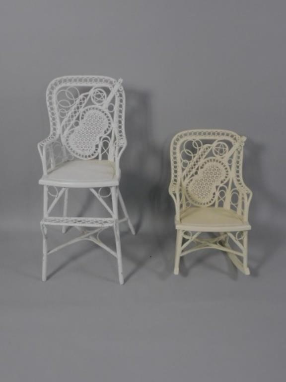 RARE WICKER CHILD S HIGH CHAIR  3033ff