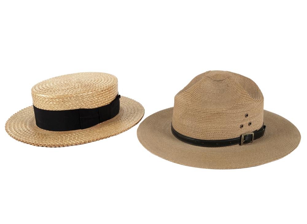 TWO STRAW HATSPair of Assorted