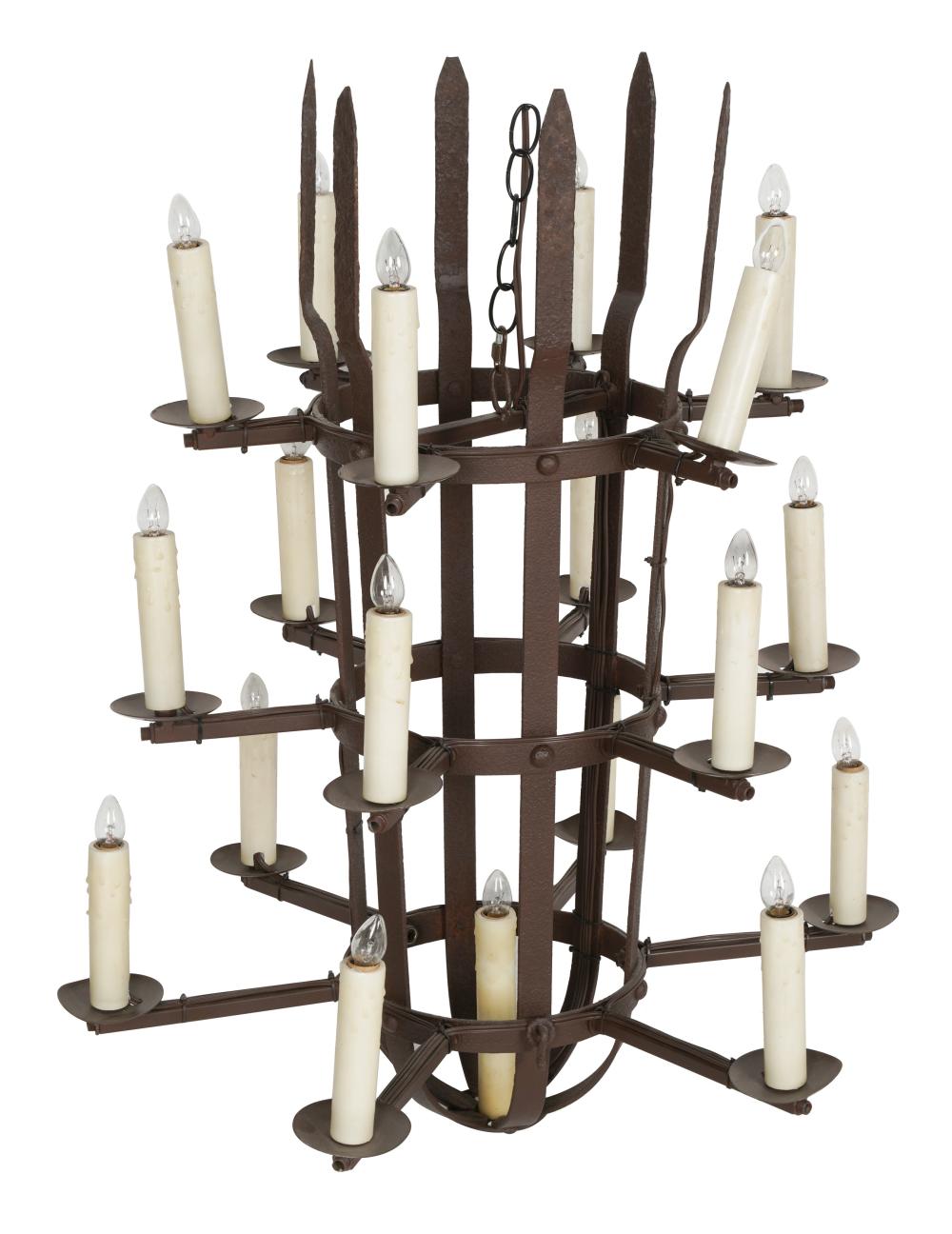 IRON 25 LIGHT TIERED CHANDELIERTiered 303408