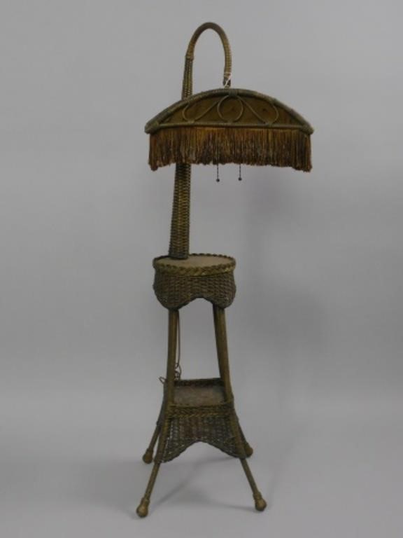 UNUSUAL WICKER FLOOR LAMP 1920S  303415