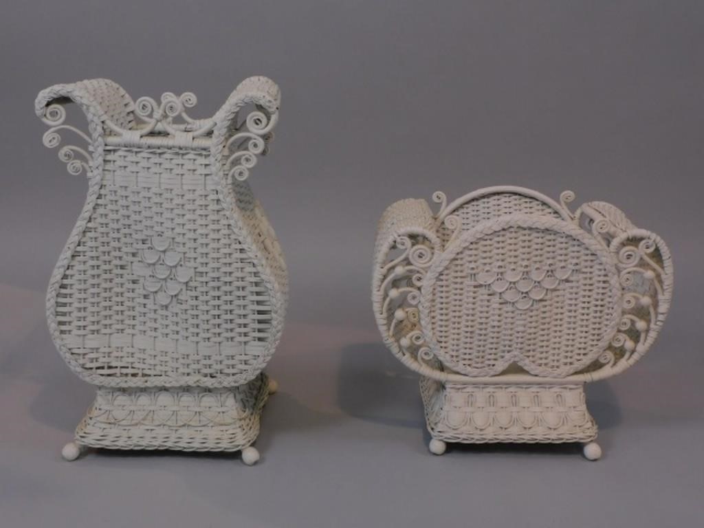  2 VICTORIAN WICKER BASKETS CA  303439