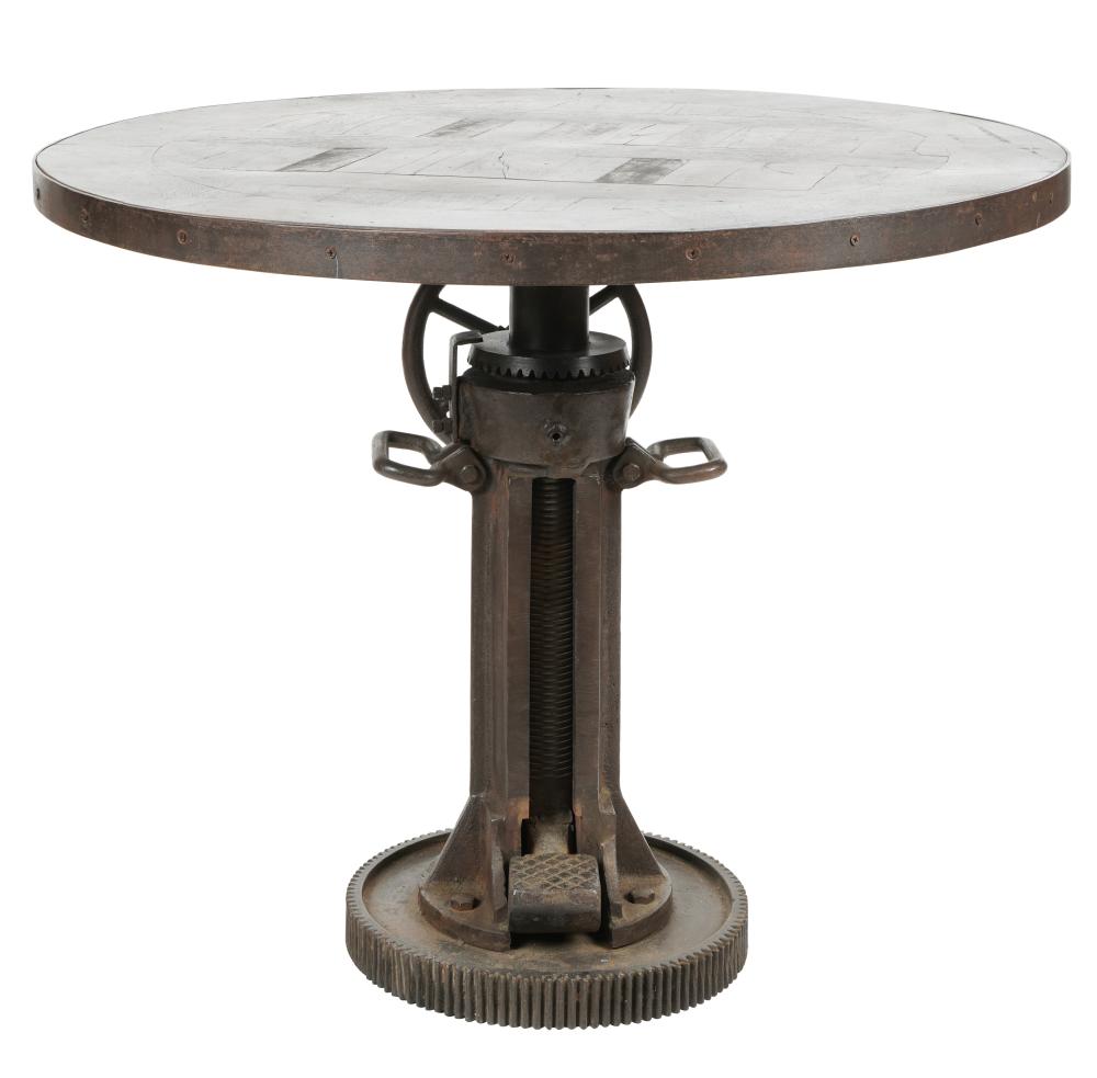 INDUSTRIAL-STYLE ROUND TABLEIndustrial-Style