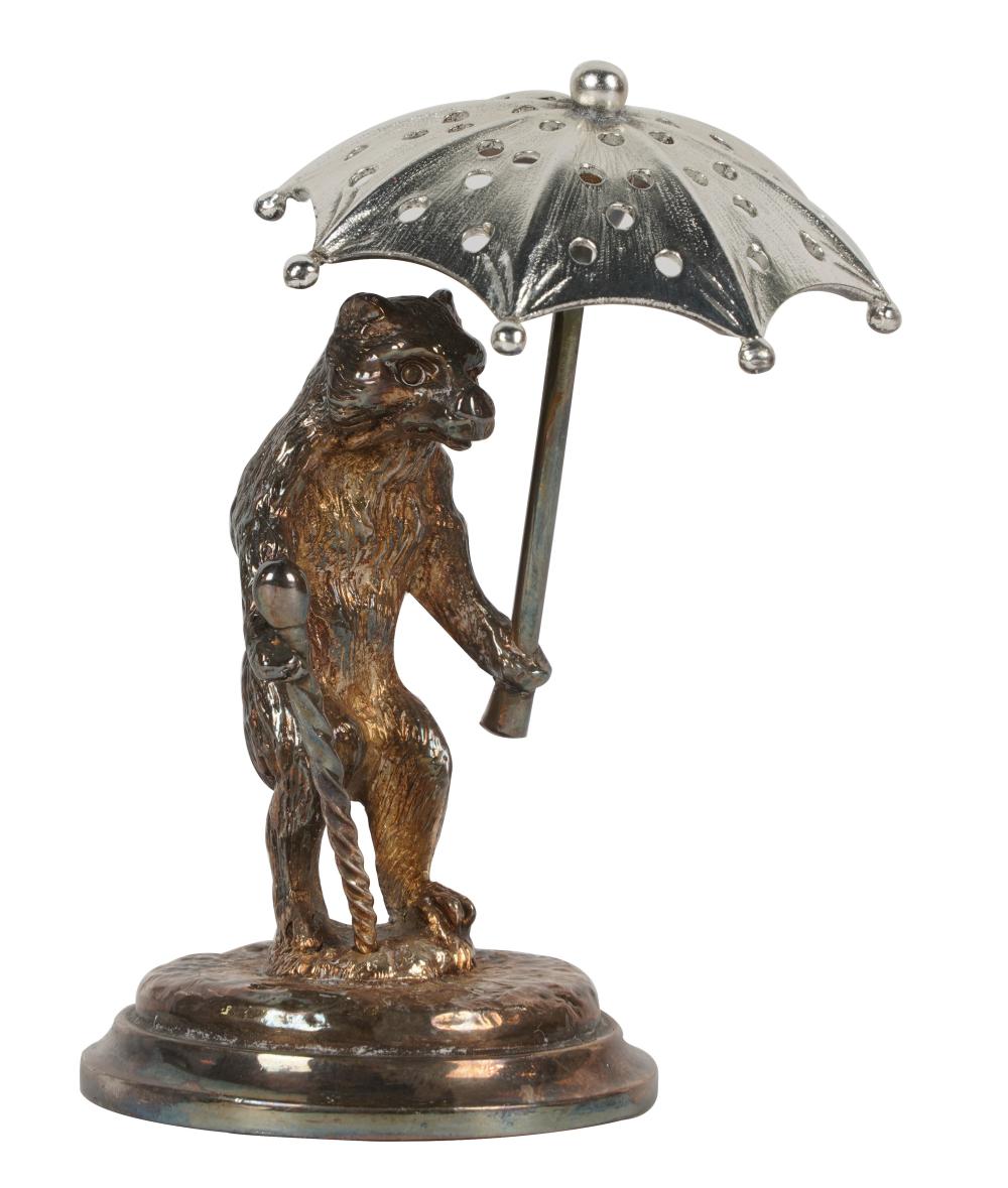 CHRISTOFLE SILVERPLATE BEAR TOOTHPICK