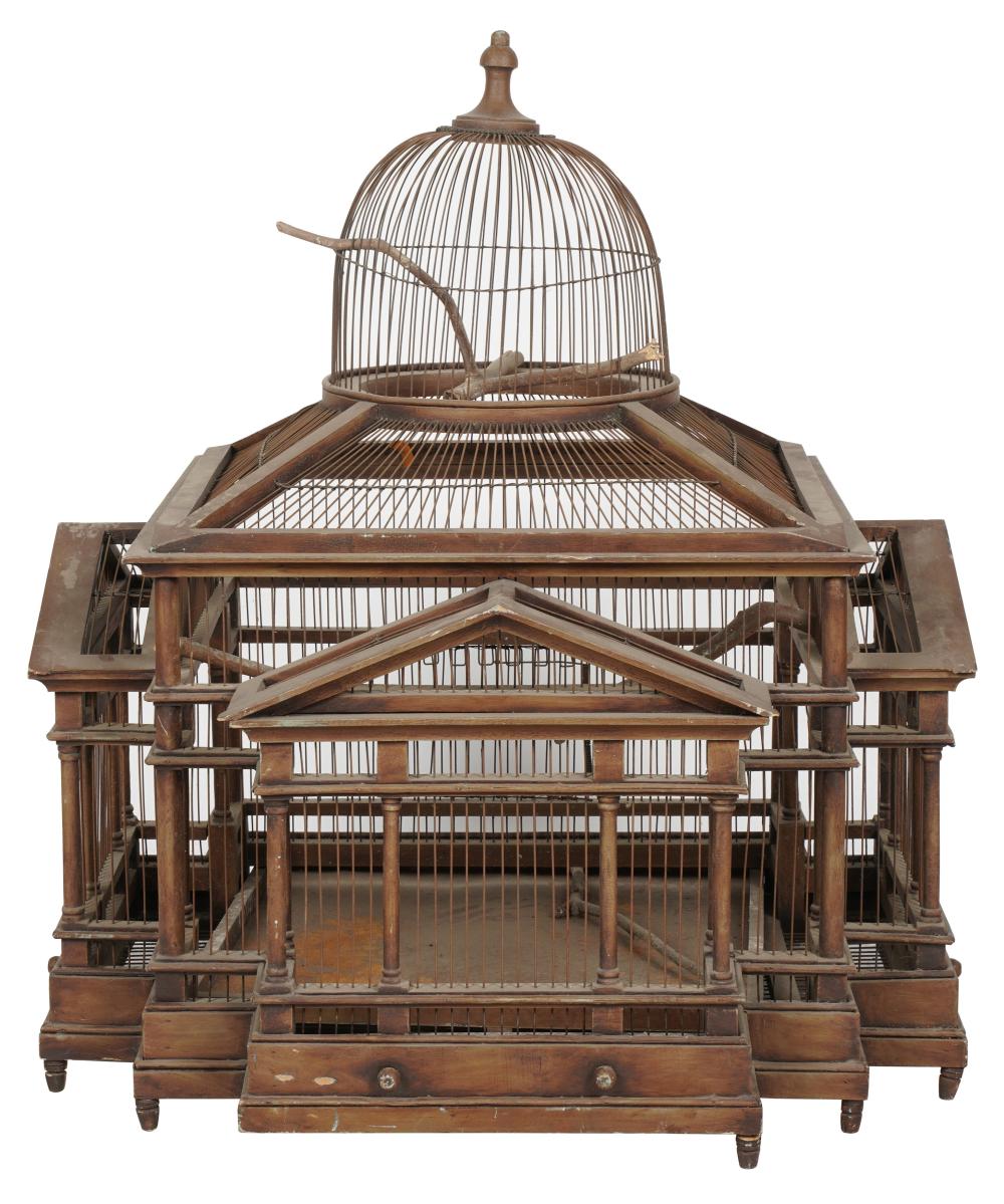 ANTIQUE WOODEN BIRDCAGEAntique 3034c9