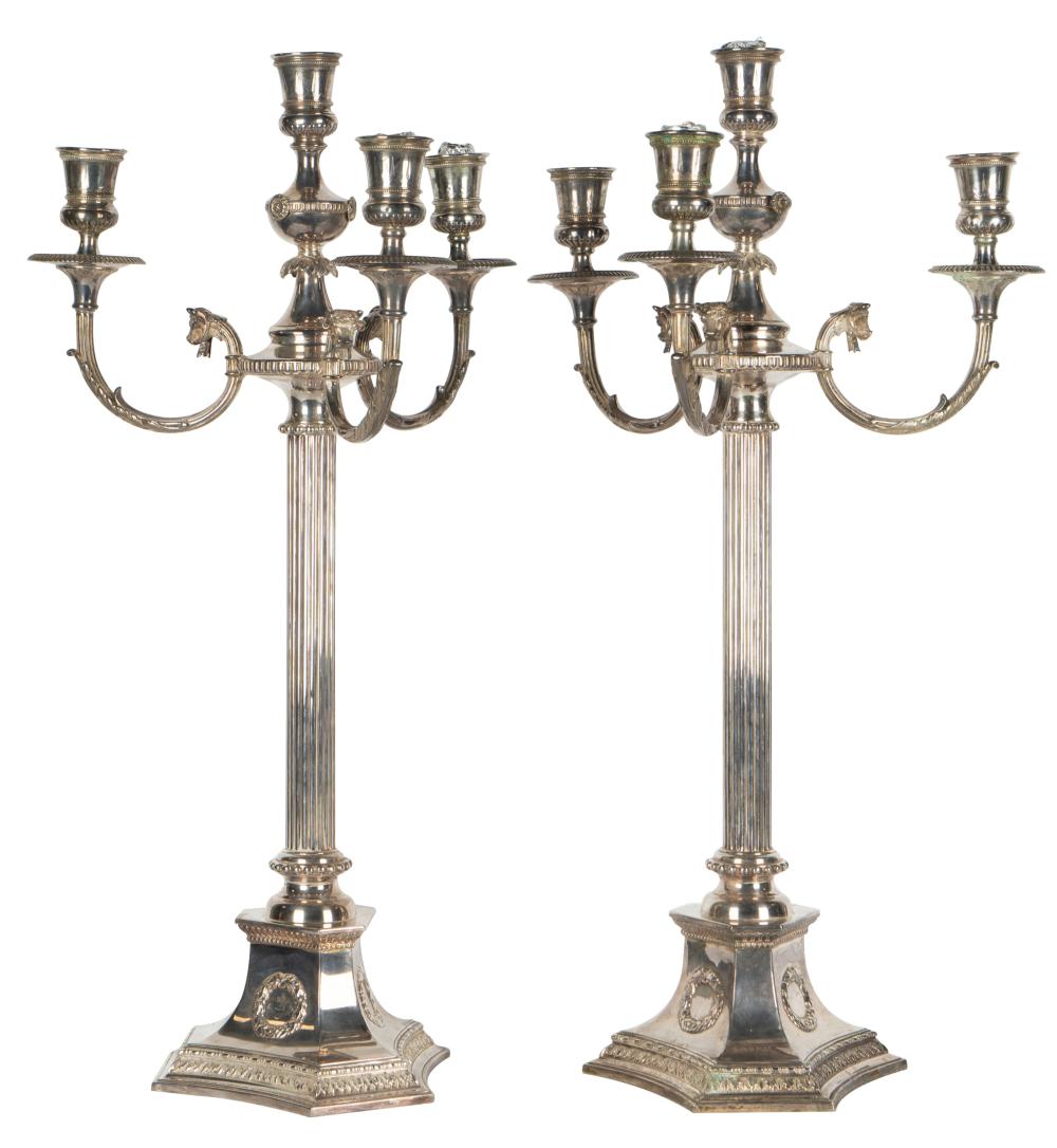 PAIR OF NEOCLASSICAL SILVER PLATE 303515