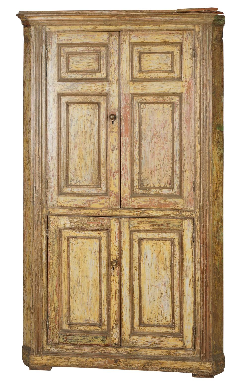 PROVINCIAL PAINTED CORNER CABINETCountry 30351d