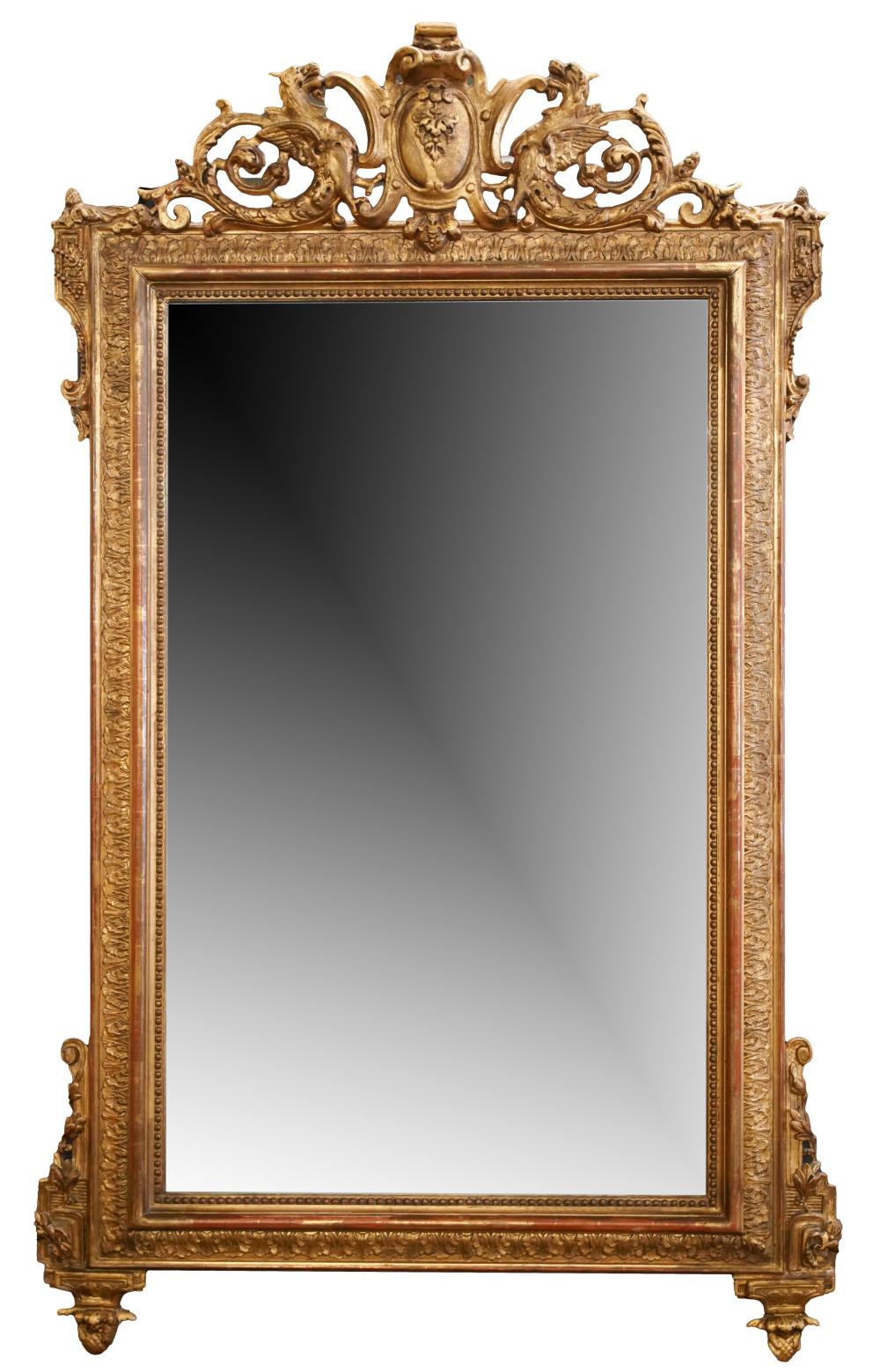 FRENCH GILT CARVED WALL MIRRORwith