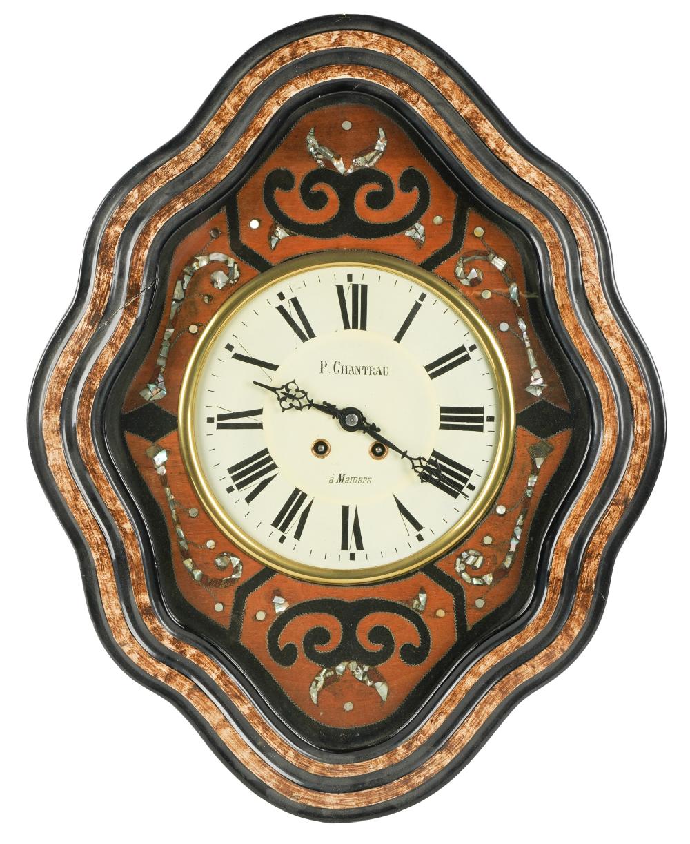 INLAID FRENCH WALL CLOCKwith some