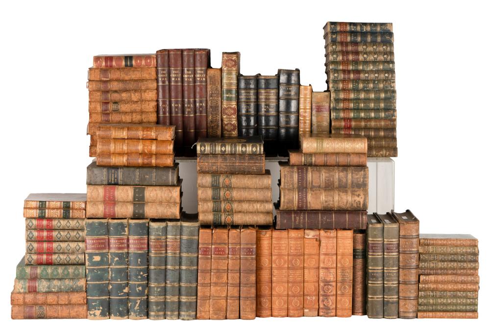 COLLECTION OF ASSORTED LEATHER-BOUND