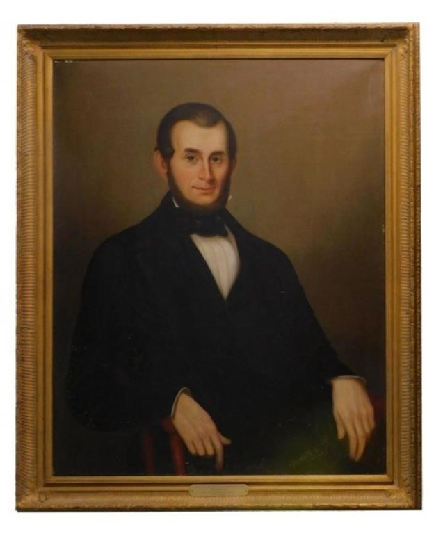 ATTRIB TO WILLIAM ALLEN WALL 1801 1885 portrait 3035b1