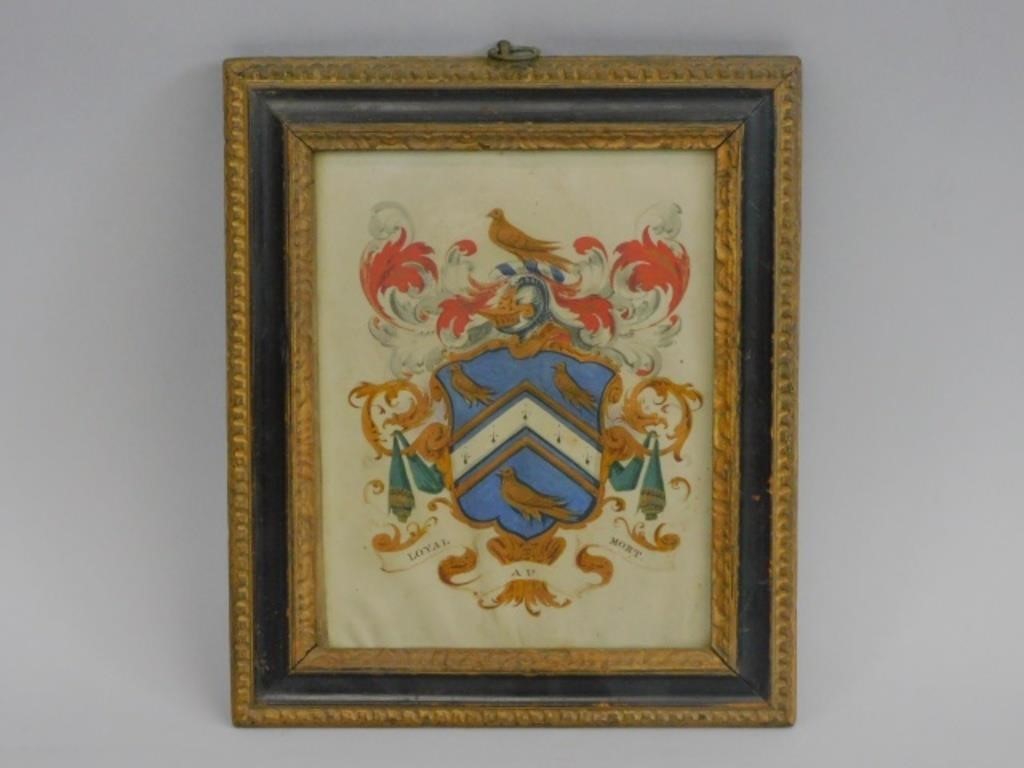 ARMORIAL COAT OF ARMS LATE 18TH 3035cb