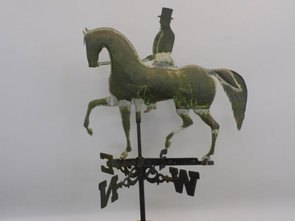 HORSE AND RIDER WEATHERVANE. THIRD