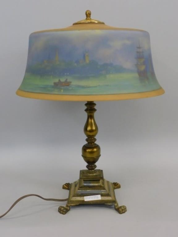 PAIRPOINT LAMP, CIRCA 1915. REVERSE